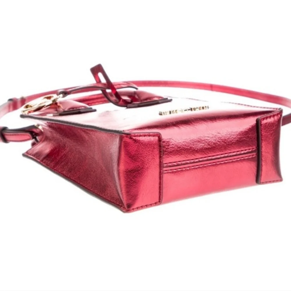Michael Kors Metallic Red Mini Tote Crossbody NwT